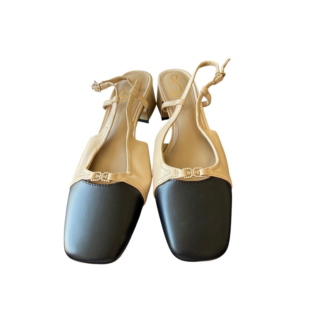 Sam Edelman Women's Summer Sand Black Leather Tarra Slingback Sandals Size 8 - Picture 5 of 10